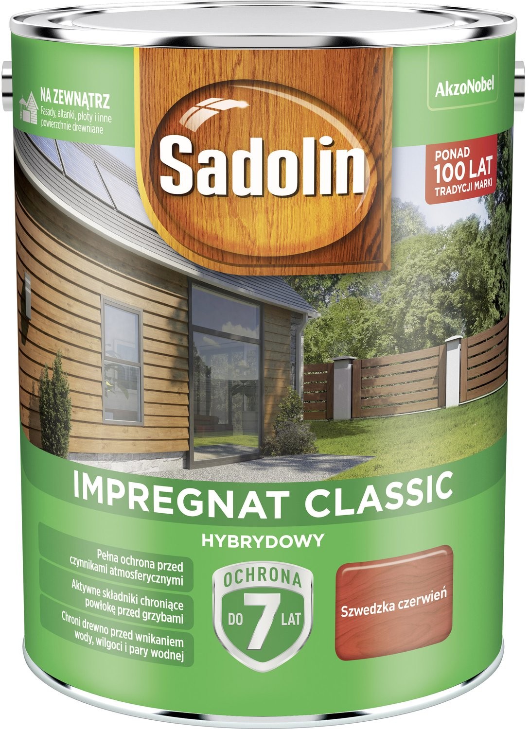 Sadolin Impregnat Classic szwedzka czerwień 4,5 l