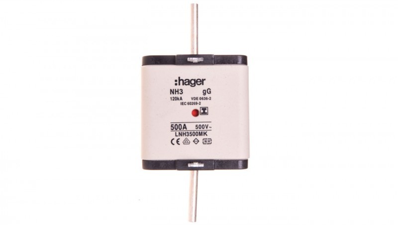 Hager POLO Wkładka bezpiecznikowa NH3 500A 500V gG LNH3500MK LNH3500MK