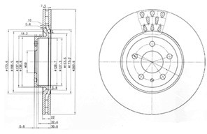 Delphi Tarcza hamulcowa BG2512