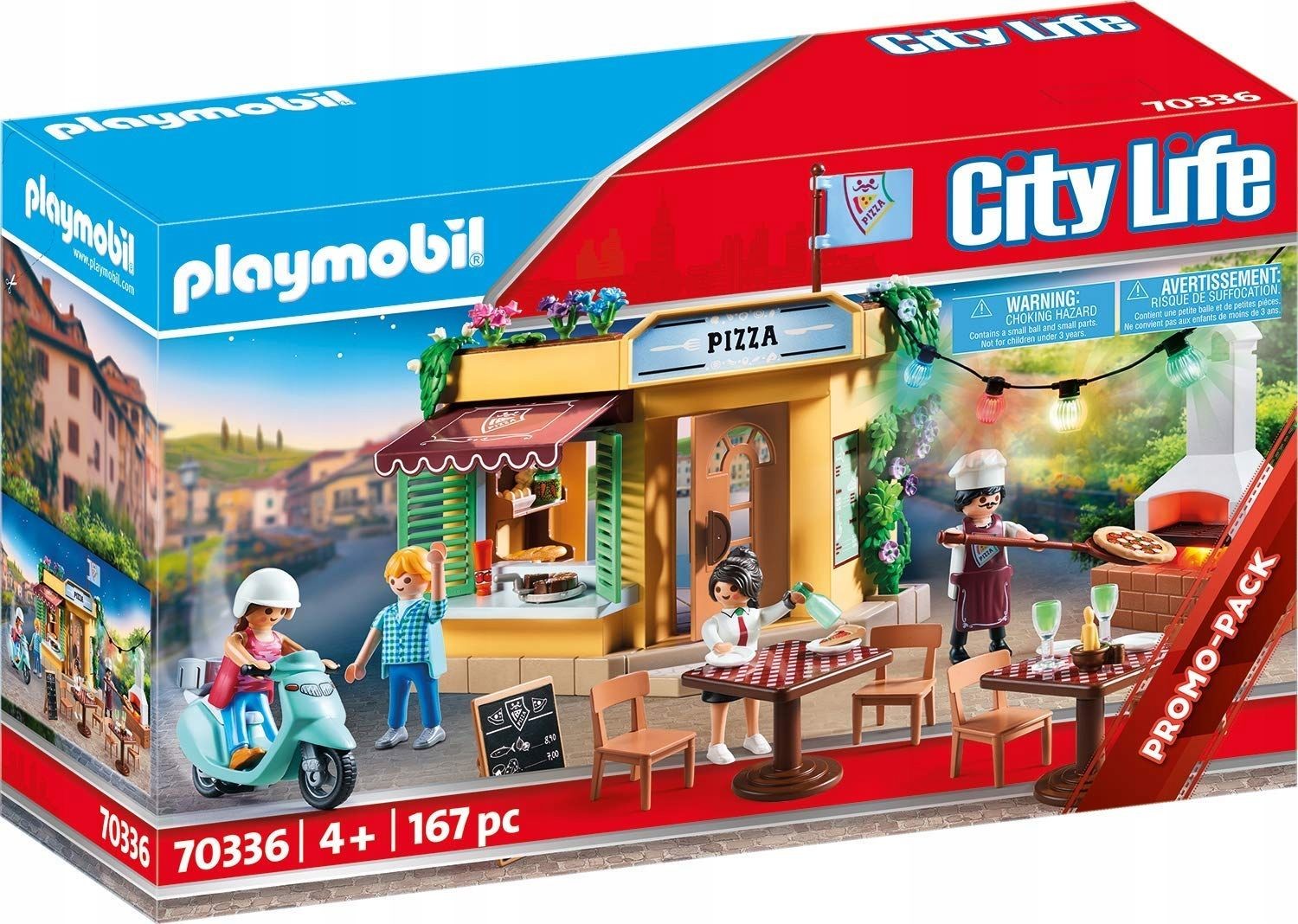 PLAYMOBIL Pizzeria with garden restaurant 70336