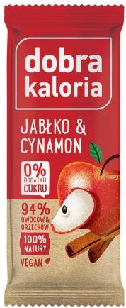 Dobra Kaloria | KUBARA sp. z o.o., ul. Bema 32, 42 Dobra Kaloria | KUBARA sp z o.o. ul Bema 32 42 Baton jabłko i cynamon 35 g Dobra Kaloria M00-C79F-94777