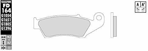 GALFER Galfer Fd164g1054 okładziny hamulcowe FD164G1054