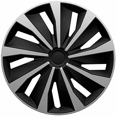 Autostyle Silver/Black zestaw kołpaków ozdobnych na koła Grip 14 cali srebrny/czarny GRIP 14