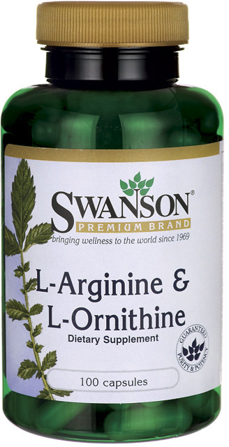 SWANSON L-Arginina & L-Ornityna 100kaps