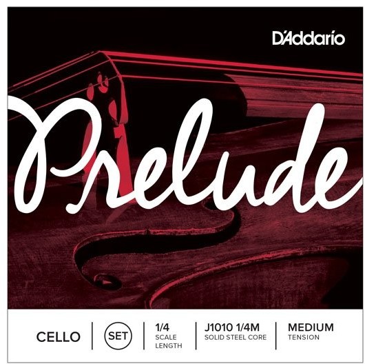 D'Addario j1010  1/4 m Prelude Cello komplet strun z włókna węglowego nierdzewna/nikiel 1/3 Medium J1010 1/4M