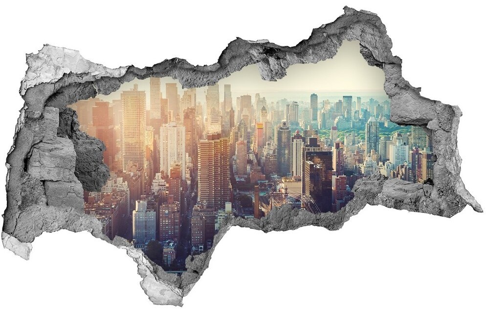 Wallmuralia.pl Fototapeta dziura na ścianę Nowy Jork lot ptaka