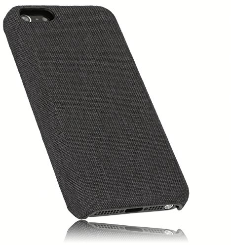 mumbi Fineline pokrowiec ochronny do iPhone'a SE 5S 5 etui (twarda strona tylna) w tekstylnym-Look 26351