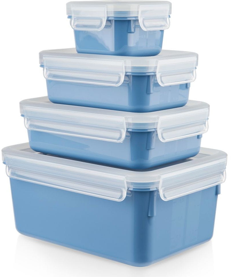Tefal zestaw pojemników na żywność Master Seal Color niebieski N1030810 4 szt