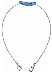 EUROLITE Linka zabezpieczająca 1000x4mm srebrna z gilzą 5801048G