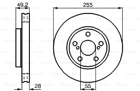 BOSCH Tarcze hamulcowe (komplet 2 sztuk) 0 986 478 858