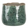 Clayre & Eef Ceramiczna Osłonka Na Doniczkę Zielona S 6CE1252S
