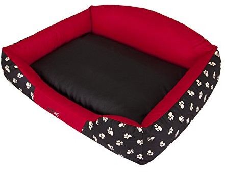 Hobbydog lkrlczk2 kosz na łóżko dla psa psy sofa dla psa, rozmiar L, 65 x 50 cm, korony Red 5902052041299