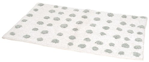 MSV dywan łazienkowy punkty z bawełny 50 x 80 cm, szary, 50 x 80 x 15 cm 142054