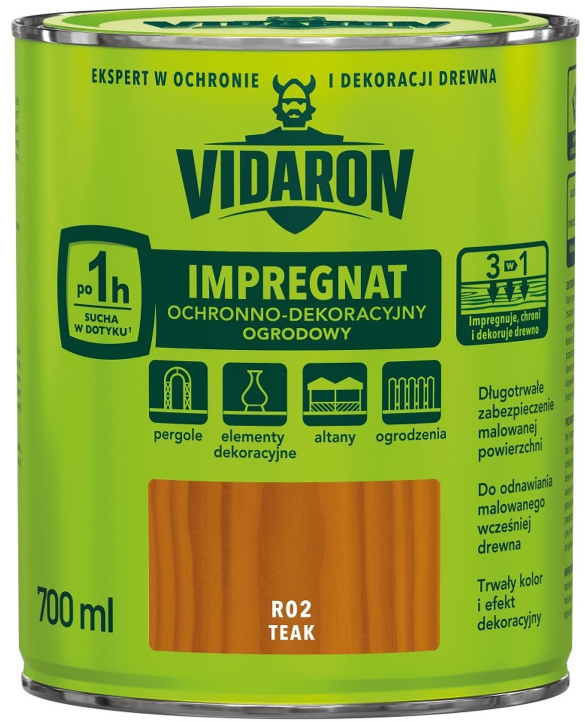 Vidaron Impregnat ogrodowy teak 700 ml