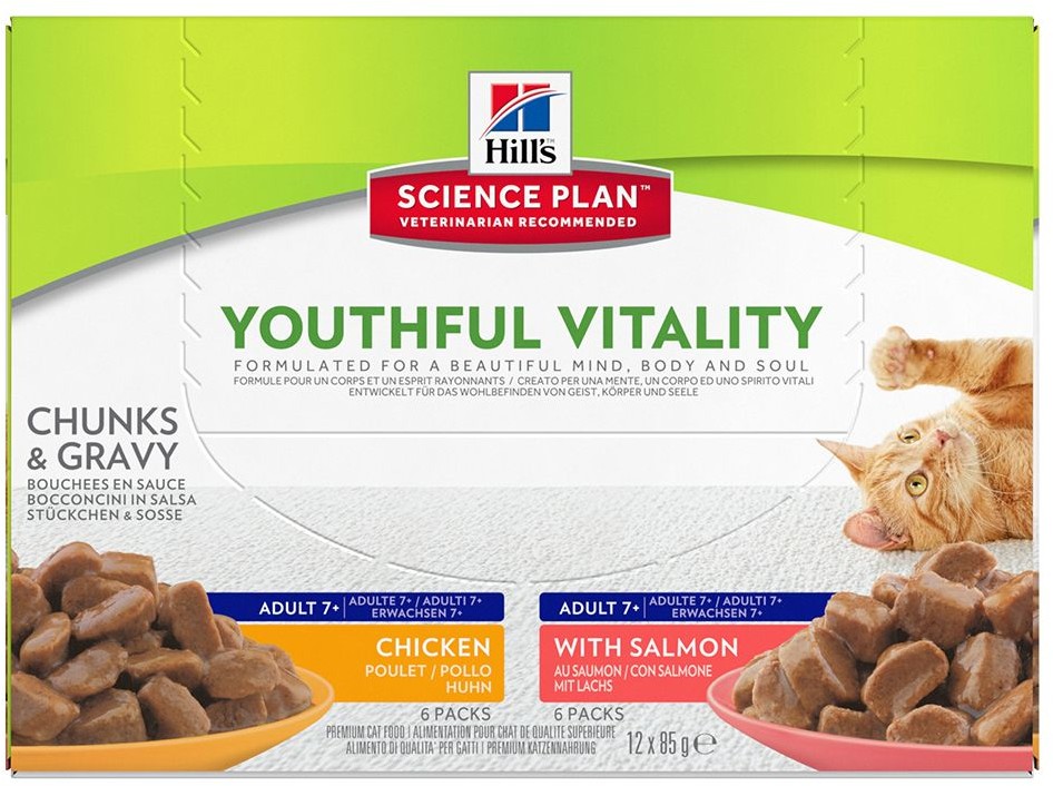 Hill`s Science Plan Feline 7+ Youthful Vitality - 12 x 85 g