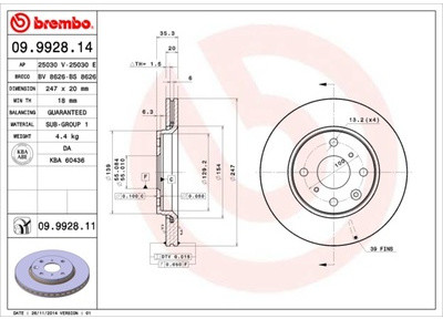BREMBO 09.9928.11 09.9928.11