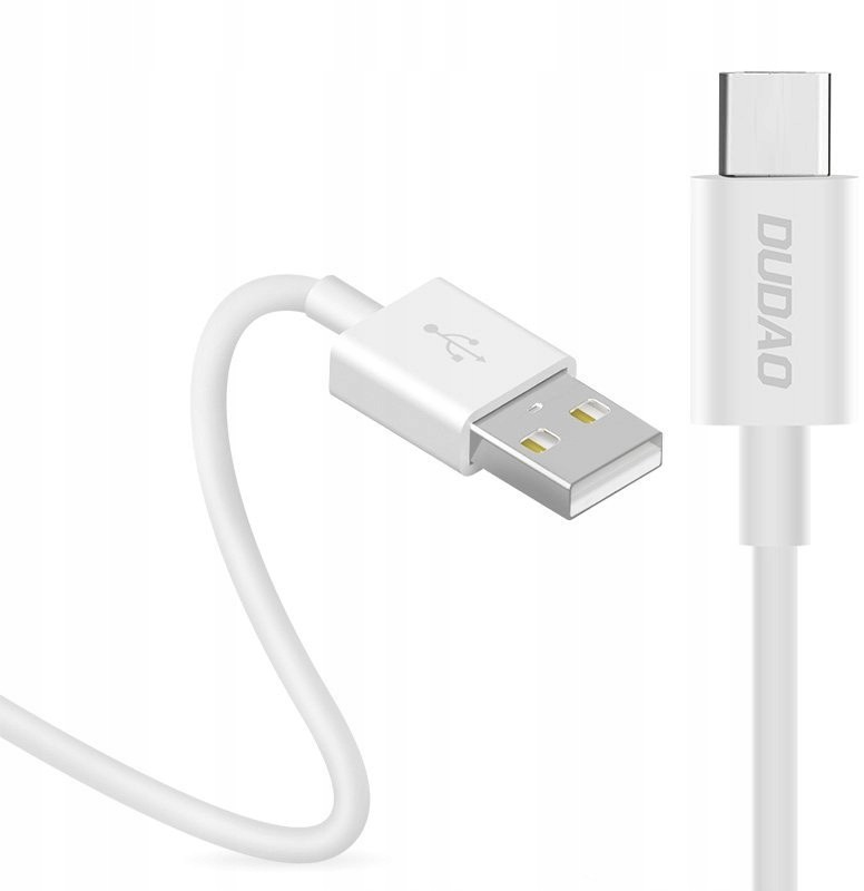 Szybki kabel Dudao Usb / Usb Typ C 3A 1m biały