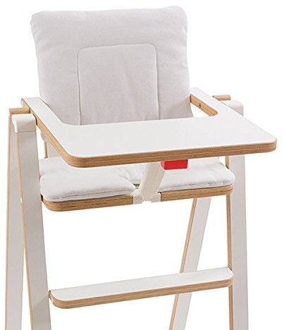 Supa GmbH SUPA 88000064 poduszka do siedzenia dla dzieci, wysokie krzesło, miękka, 100% bawełna, łatwa do czyszczenia, Vanilla Marshmallow