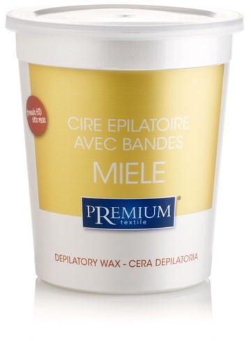PREMIUM textile Wosk do depilacji premium miele miodowy 700ml