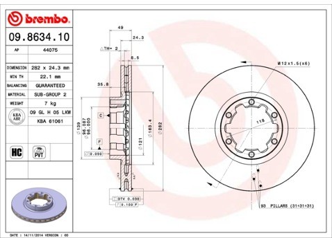 BREMBO 09.8634.10