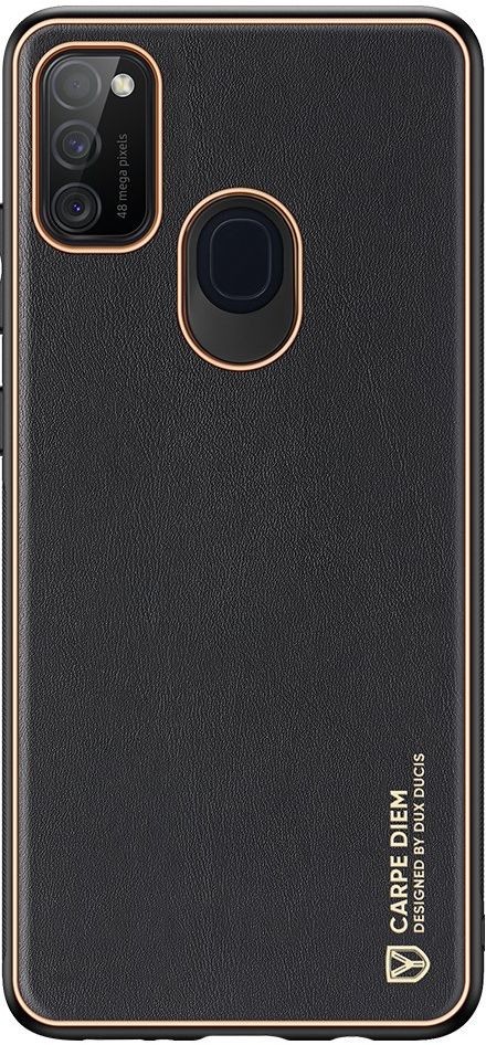 Dux Ducis Yolo eleganckie etui pokrowiec ze skóry ekologicznej Samsung Galaxy M30s czarny