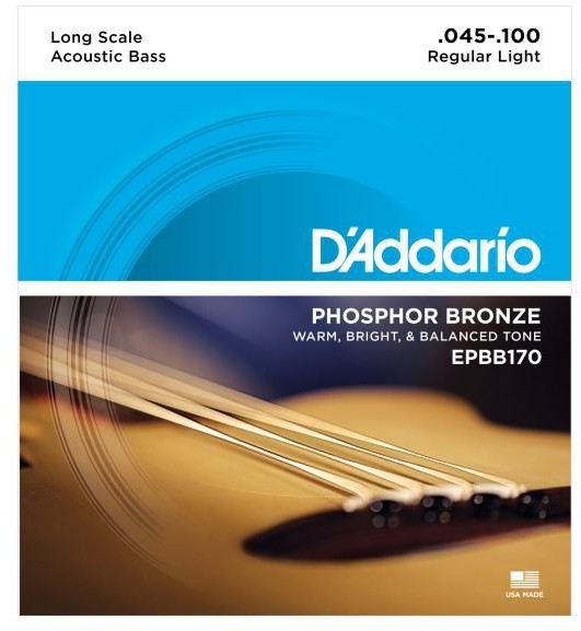 D'Addario EPBB170 fosforu Bronze Bass komplet strun hali sportowo-widowiskowej EPBB170