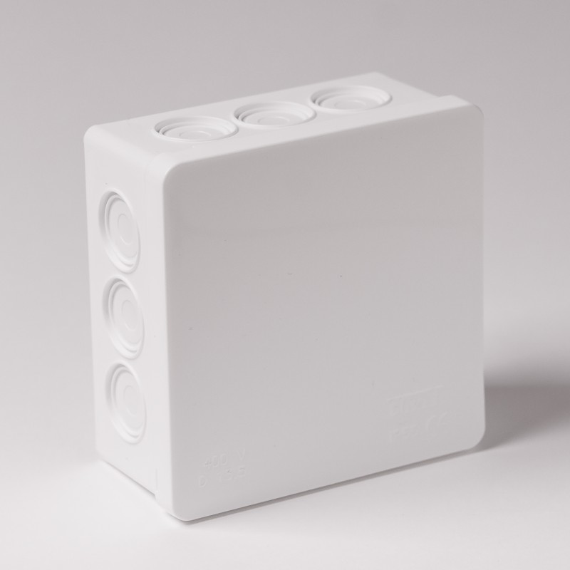 ViPlast Puszka-n-t-86x86x40mm-IP55-12-wl-klik-z-osł-biała 003-01