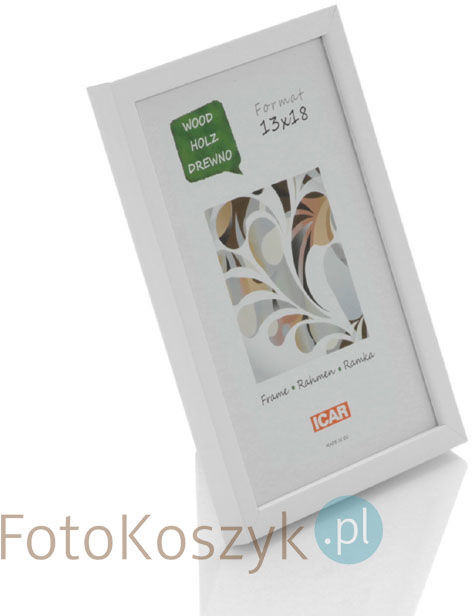 Icar Ramka drewniana Pinia biała (na zdjęcie 13x18 cm)