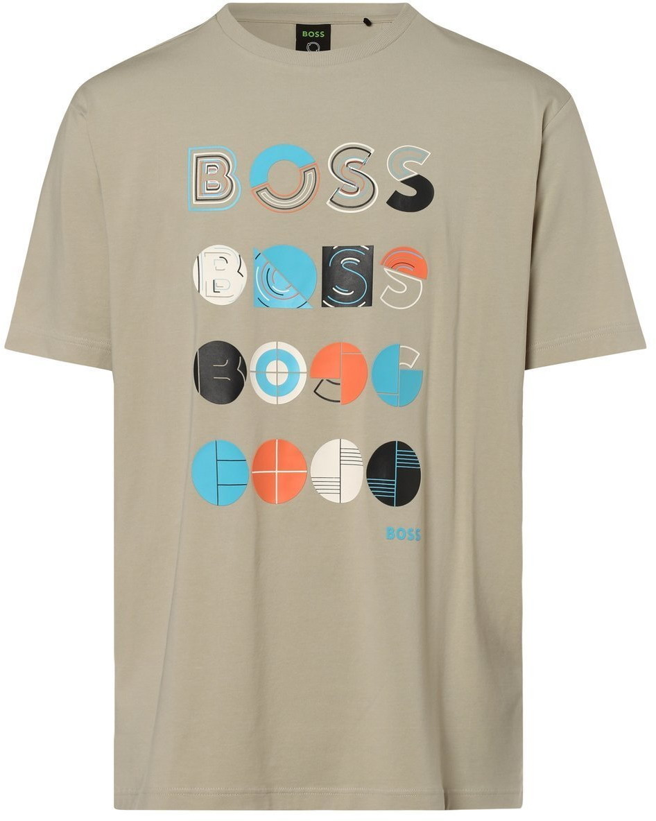 Hugo Boss Athleisure Athleisure - T-shirt męski Tee 3, beżowy|szary