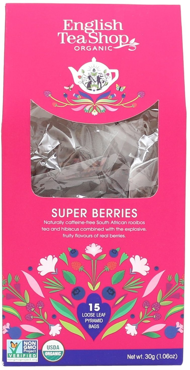 ENGLISH TEA Herbata ziołowa ENGLISH TEA Super Berries  15 Piramidek ETSB15P