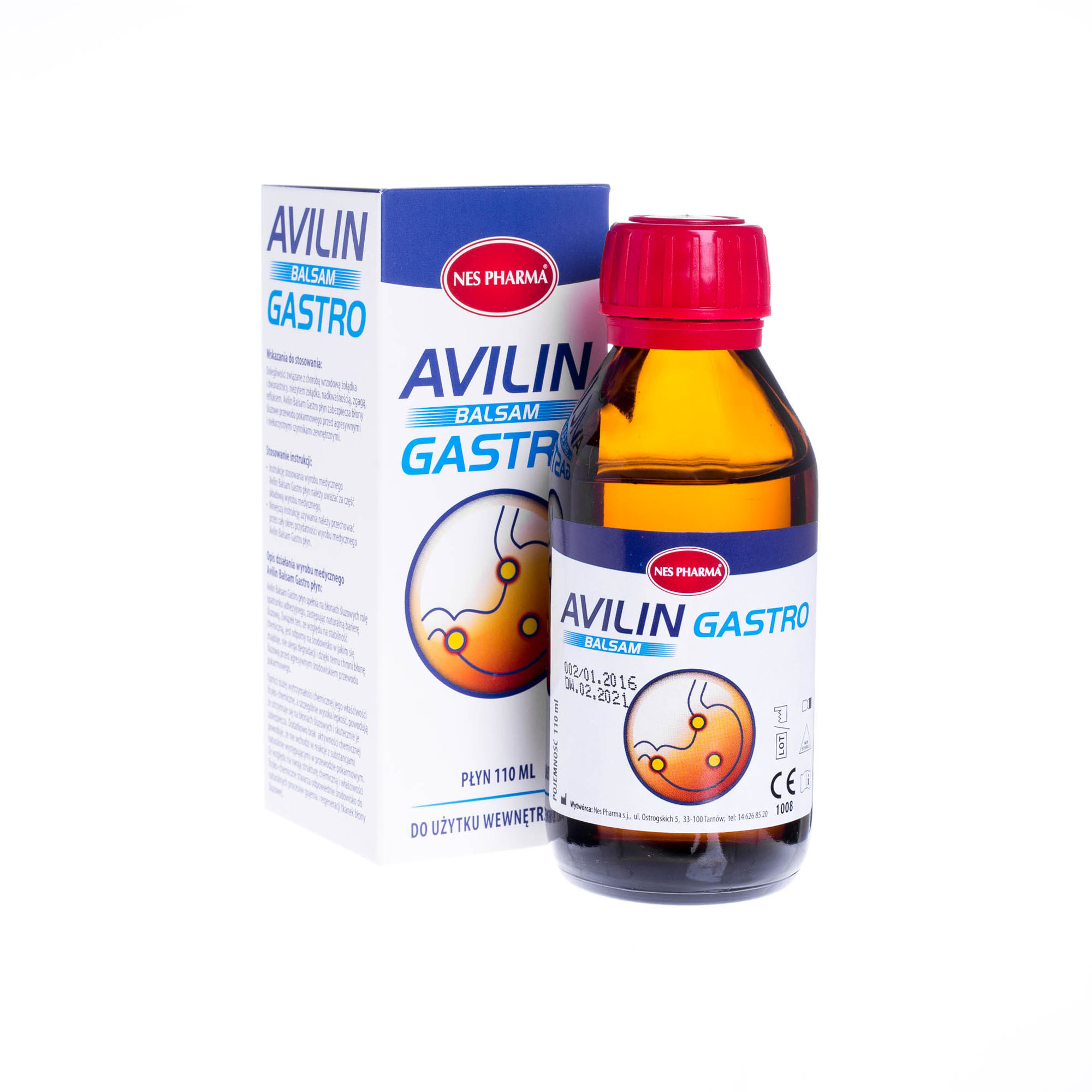 NES S.J. Ryszard Pisklak Polska Nes Pharma Avilin Balsam Gastro Płyn 110 ml