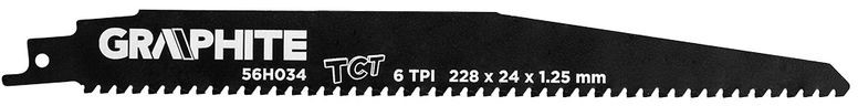 Topex Grupa sp. z o.o. S.K. Brzeszczot do piły szablastej HM 228x24x1,25mm 6TPI 56H034