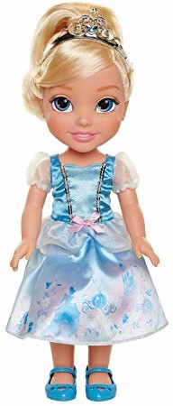 Disney Jakks 78848-11L-6  Princess Cinderella lalka ok 35 cm ruchoma z przepiękną sukienką i oczy Royal Reflection Oczy dla dzieci od 3 lat