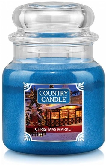 Country Candle Country Candle Średnia świeca zapachowa z dwoma knotami christmas market 453g
