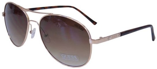 Guess Damskie okulary przeciwsłoneczne pilotki - GF0295-33F 36443-0