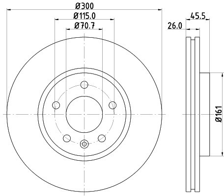 HELLA PAGID Tarcza hamulcowa PAGID 8DD355116-591