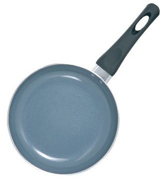 MSV 110312 patelnia do wszystkich rodzajów kuchenek aluminium/ceramika/silikonowa czarna/szara 42 x 22 x 5 cm średnica 22 cm 524/110312
