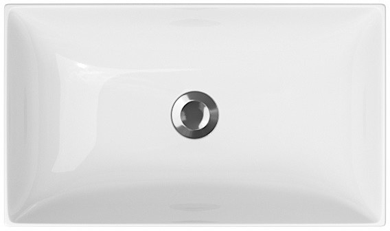 Cersanit Laufen Kartell Umywalka wisząca 46x28x12 cm z otworem na baterię biała H8153350001111 H1090
