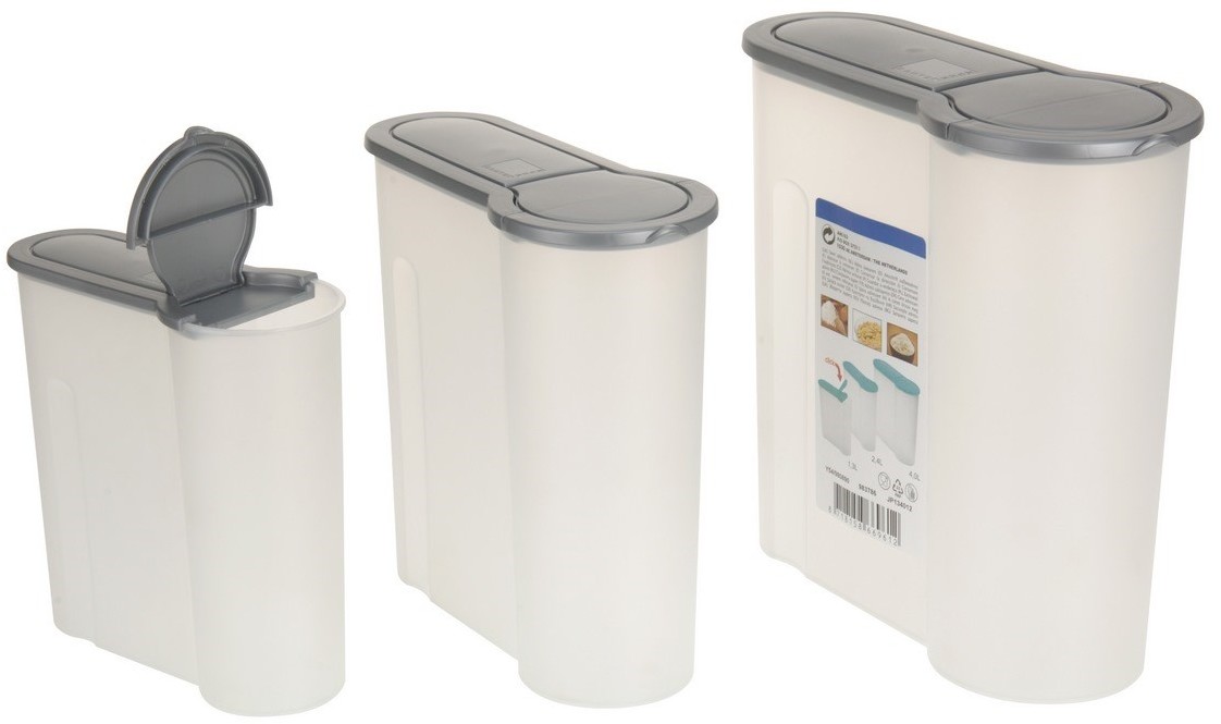 Komplet pojemników plastikowych z wiekiem, 3 szt.