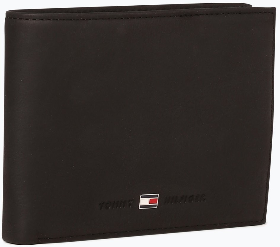 Tommy Hilfiger Portfel męski ze skóry, czarny