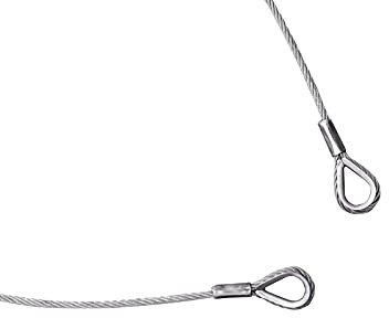 Eurolite 5801048G linka stalowa, 1000 x 4 mm, srebrna z naparstkiem 5801048G