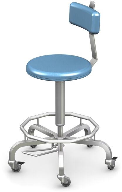 Ztm Tech-med TBG04/NM taboret lekarski ze stali kwasoodpornej na kółkach regulowany TB-03 (TB-03-110-NM-T_)