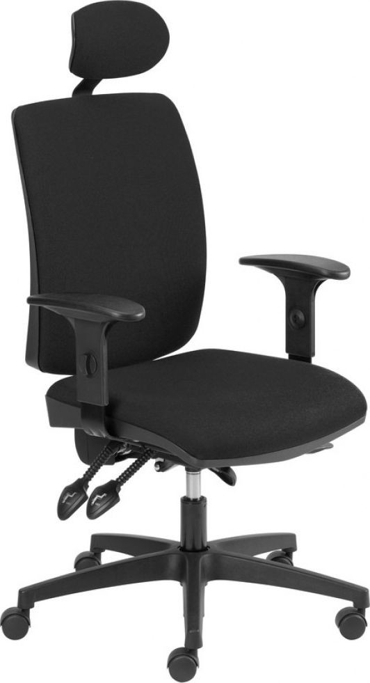 Office products Krzesło biurowe Fotel biurowy Kefalonia czarny 23023641-05