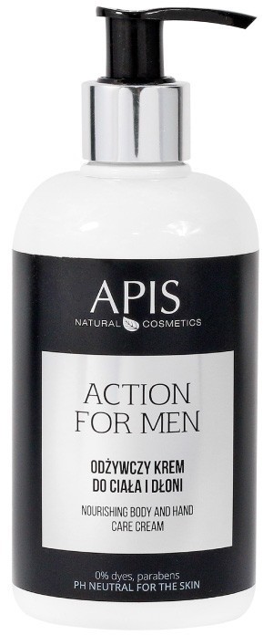 APIS Action for Men - Odżywczy krem do ciała i dłoni 300ml