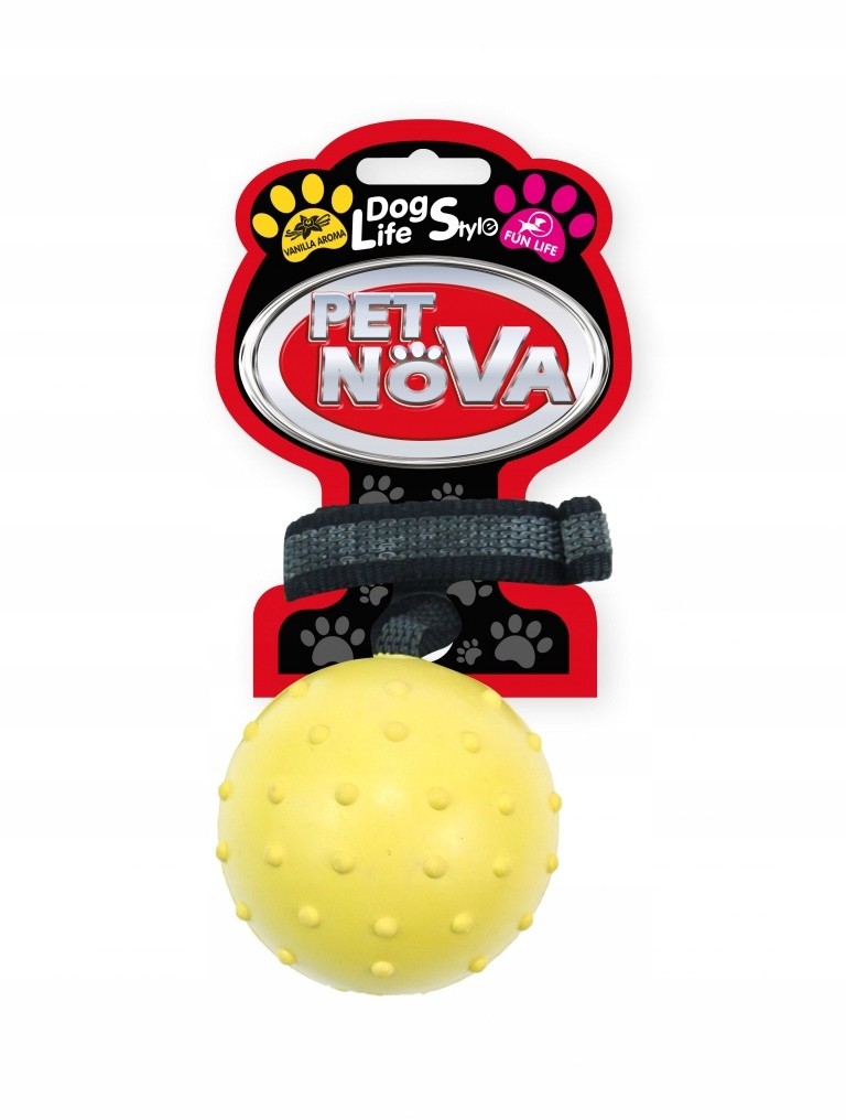 Pet Nova zabawka dla psa Piłka Aport 6cm wanilia
