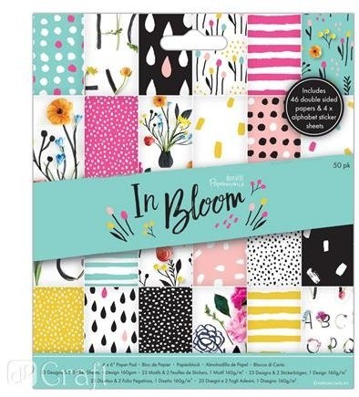 Papermania Ozdobne papiery In Bloom 15,2x15,2 - 50 szt. PMA-160272