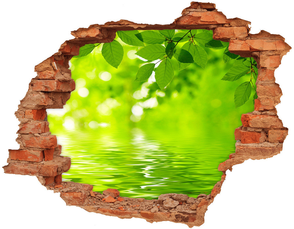 Wallmuralia.pl Samoprzylepna naklejka na ścianę Zielone liście
