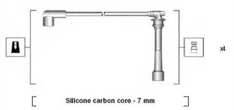 MAGNETI MARELLI Zestaw przewodów zapłonowych MAGNETI MARELLI 941295060878
