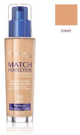 Rimmel Match Perfection SPF18 podkład dopasowujący się do cery 30ml 300 Sand
