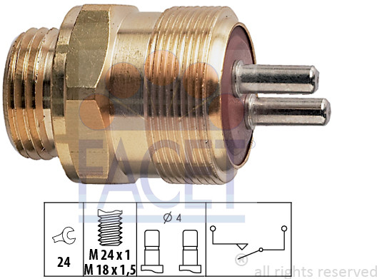 FACET Przełącznik, światło cofania 7.6128